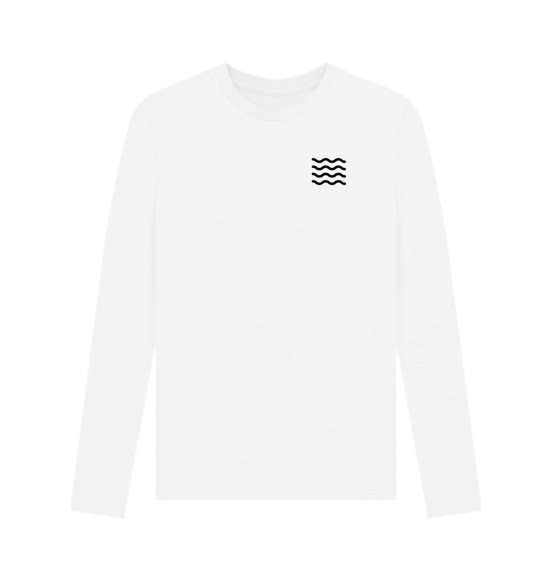 White Printed Long Sleeve T Shirt