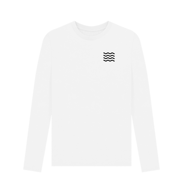 White Printed Long Sleeve T Shirt