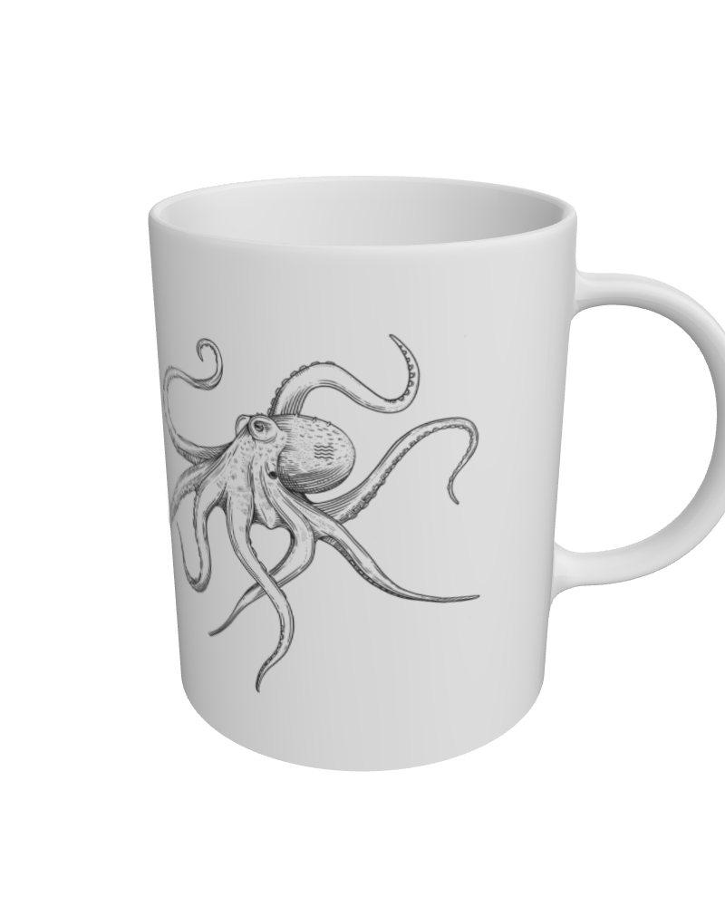 White Octopoda Mug