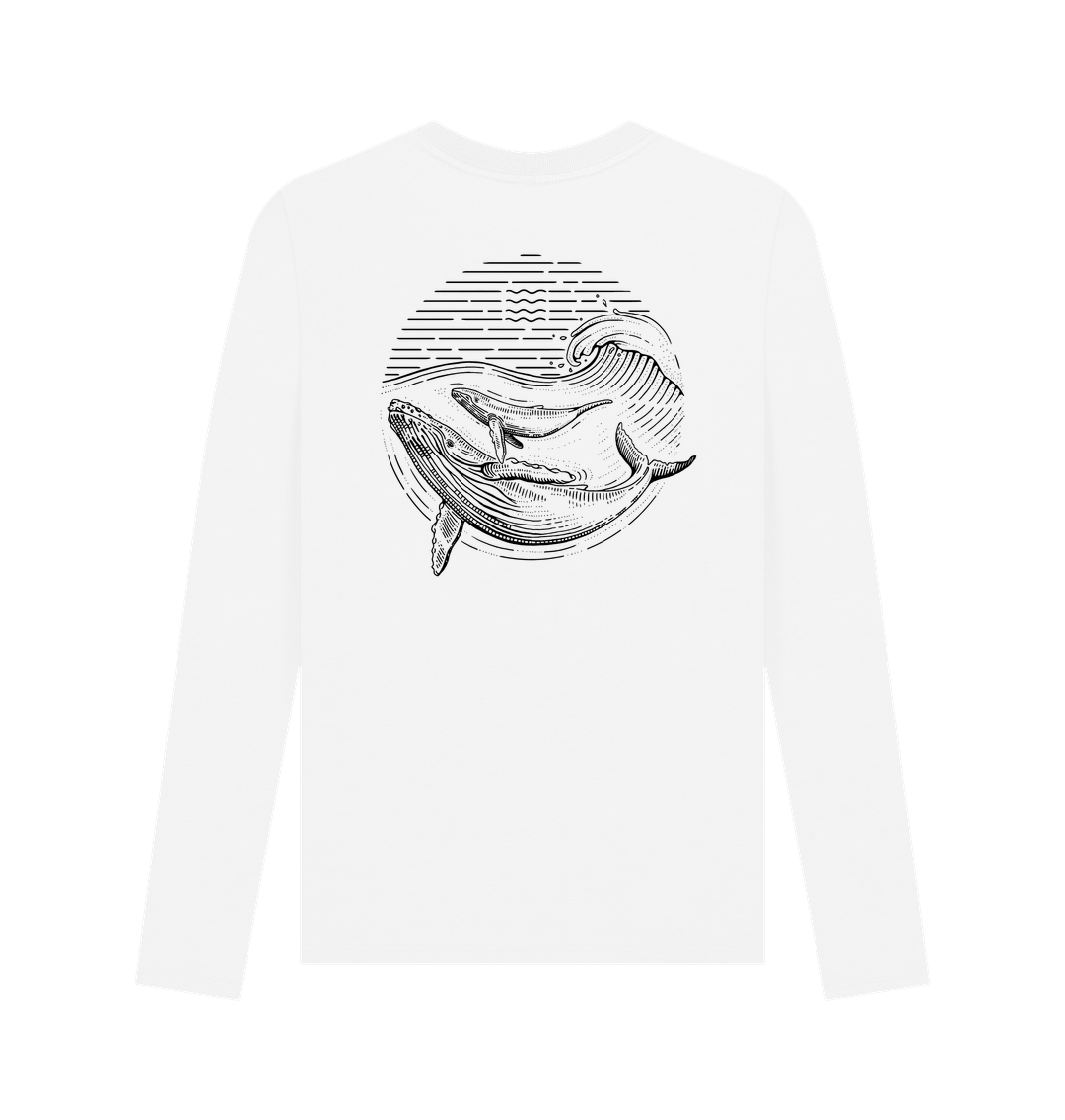 White Printed Long Sleeve T Shirt