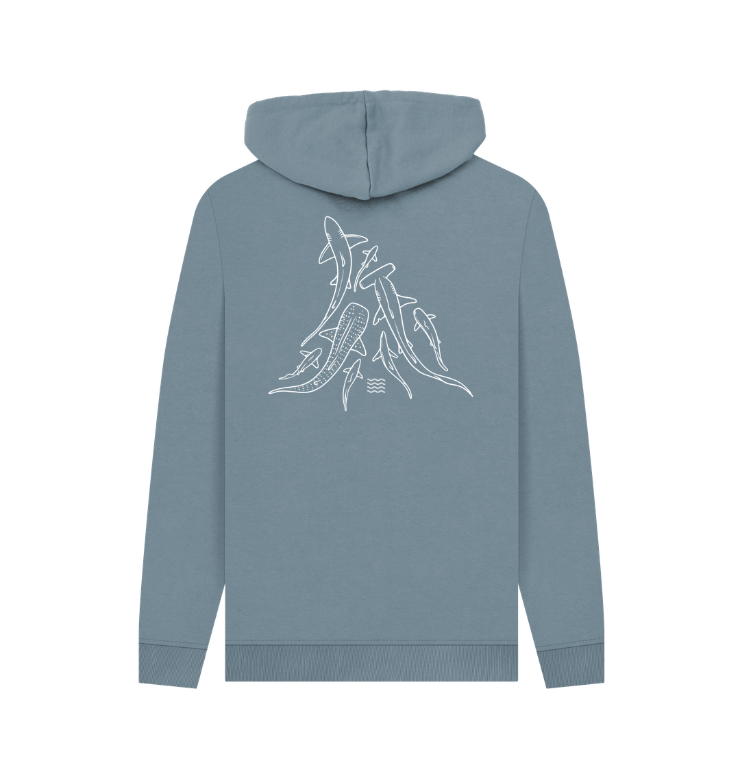 Stone Blue Printed Hoody