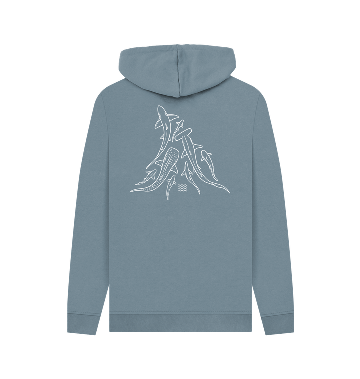 Stone Blue Printed Hoody