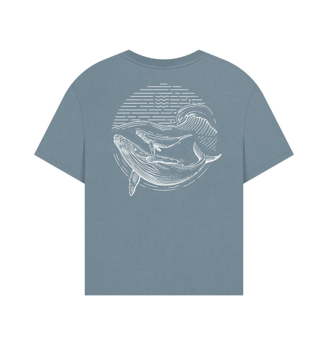 Stone Blue Printed T-shirt Back
