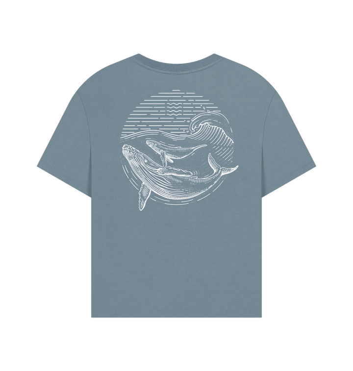 Stone Blue Printed T-shirt Back
