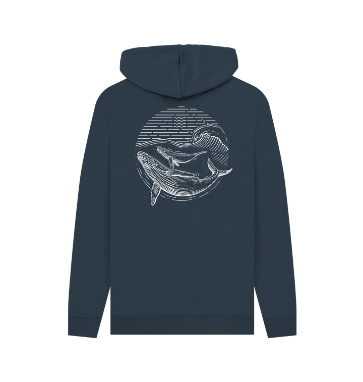 Navy Printed Hoody
