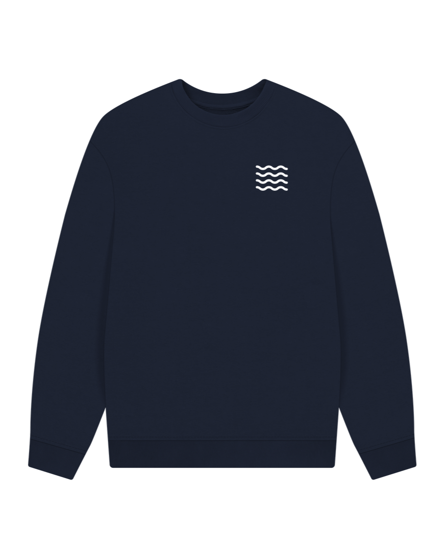 Navy Blue Ocean Guardians Oversized Sweatshirt