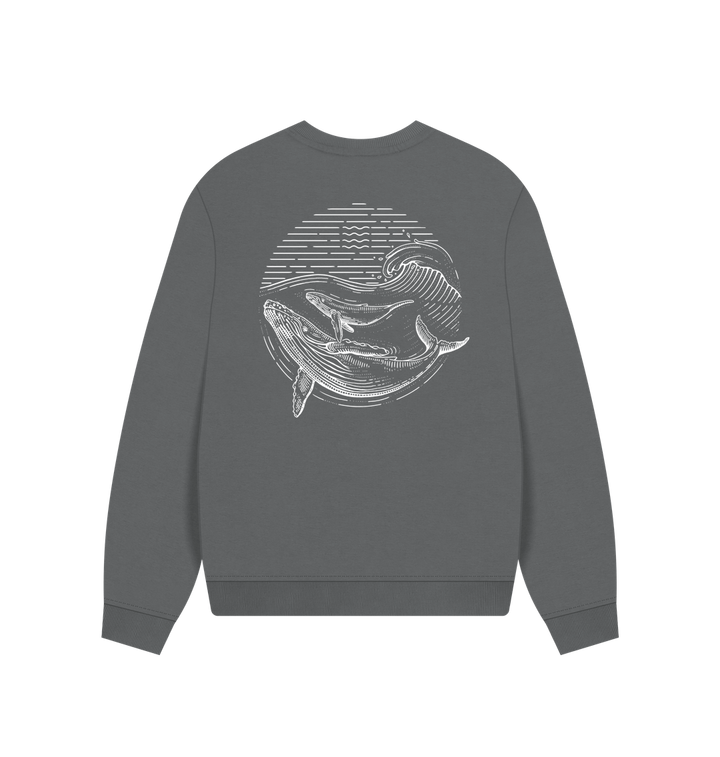 Slate Grey Printed Sweater Back