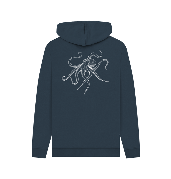 Navy Printed Hoody