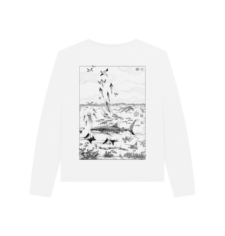 White Printed T-shirt Back