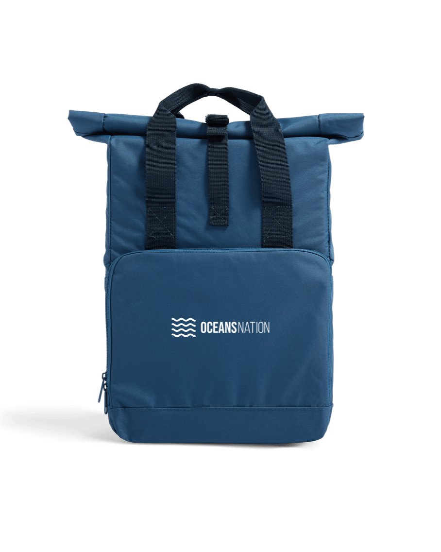 Airforce Blue Oceans Nation Recycled Roll-Top Backpack