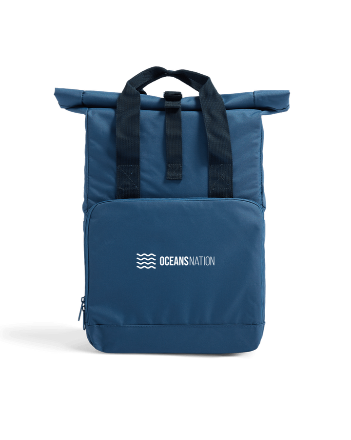 Airforce Blue Oceans Nation Recycled Roll-Top Backpack