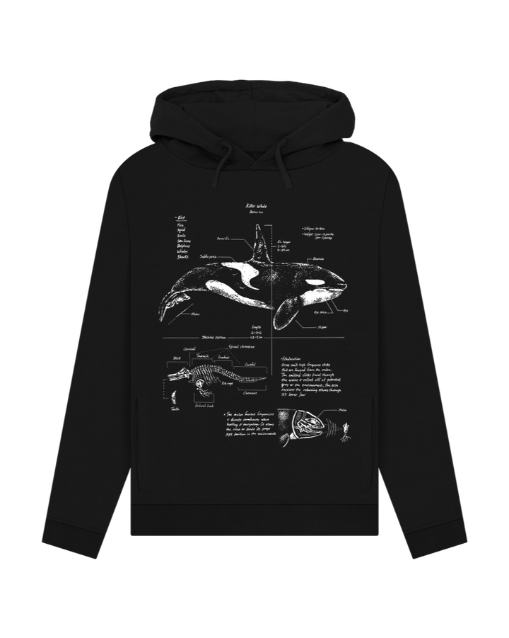 Black Orca Anatomy Women's Hoodie