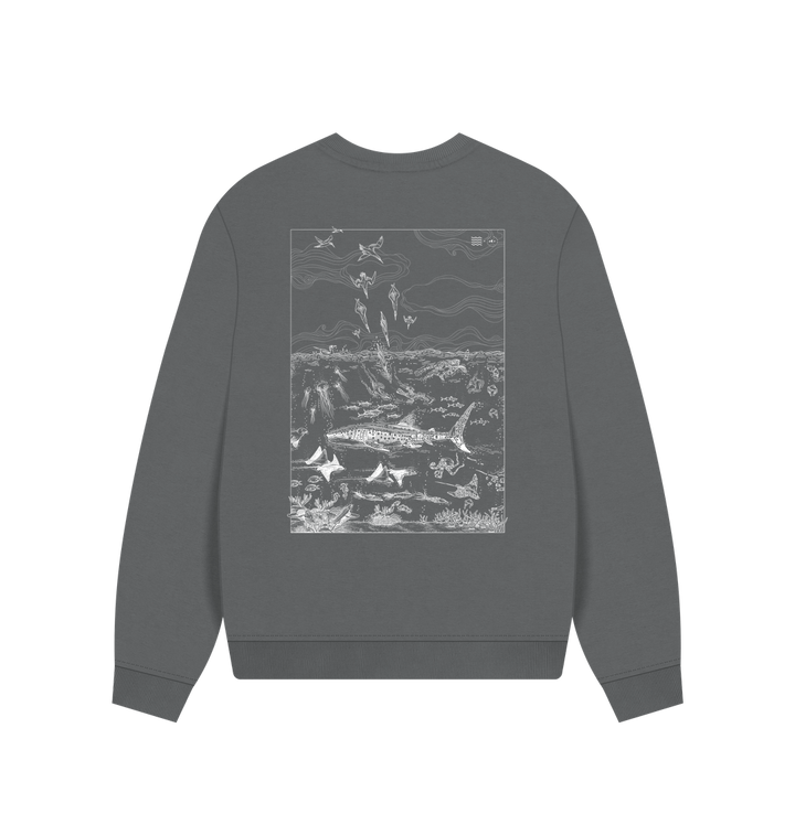 Slate Grey Printed Sweater