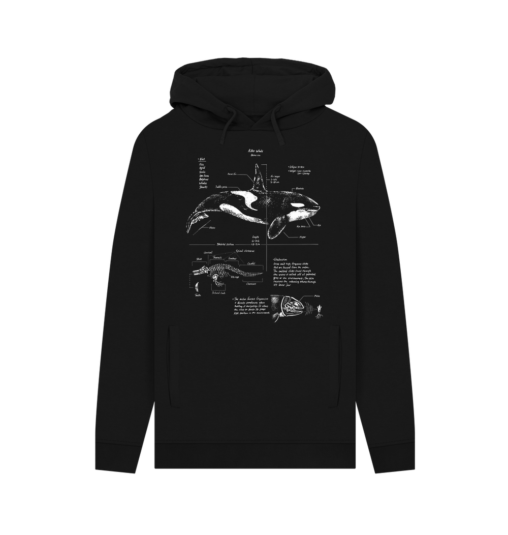 Black Printed Hoody