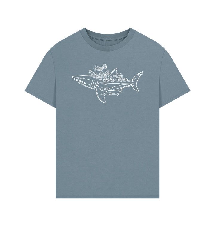 Stone Blue Printed T-shirt