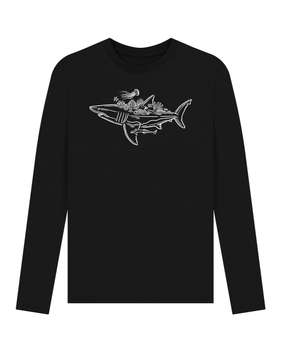 Black Balance Keepers Long Sleeve T-shirt \/ Front Print