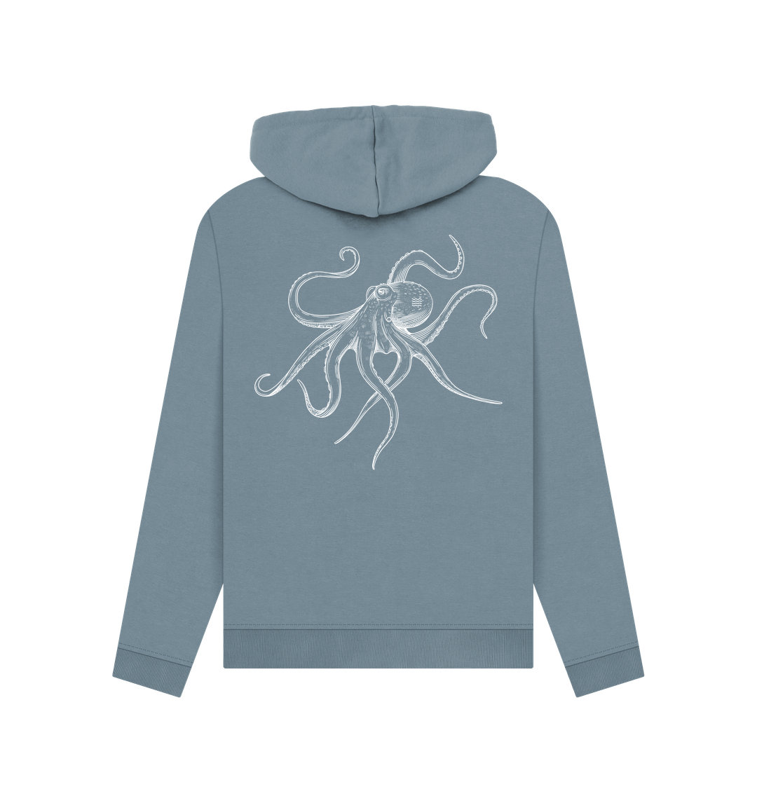 Stone Blue Printed Hoody