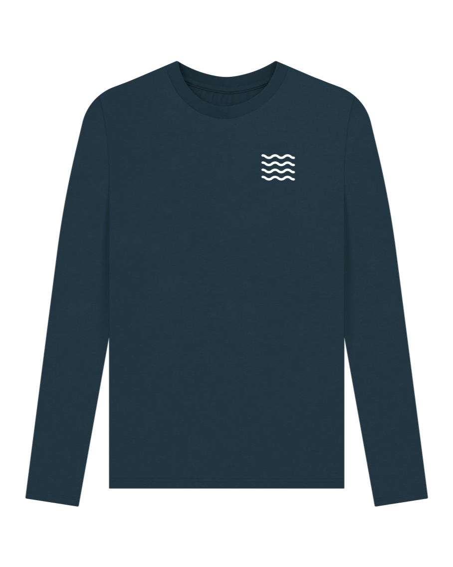 Denim Blue Octopoda Long Sleeve T-shirt