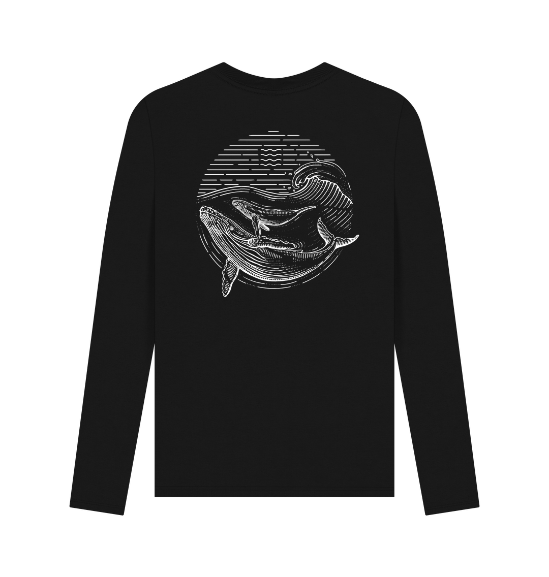 Black Printed Long Sleeve T Shirt