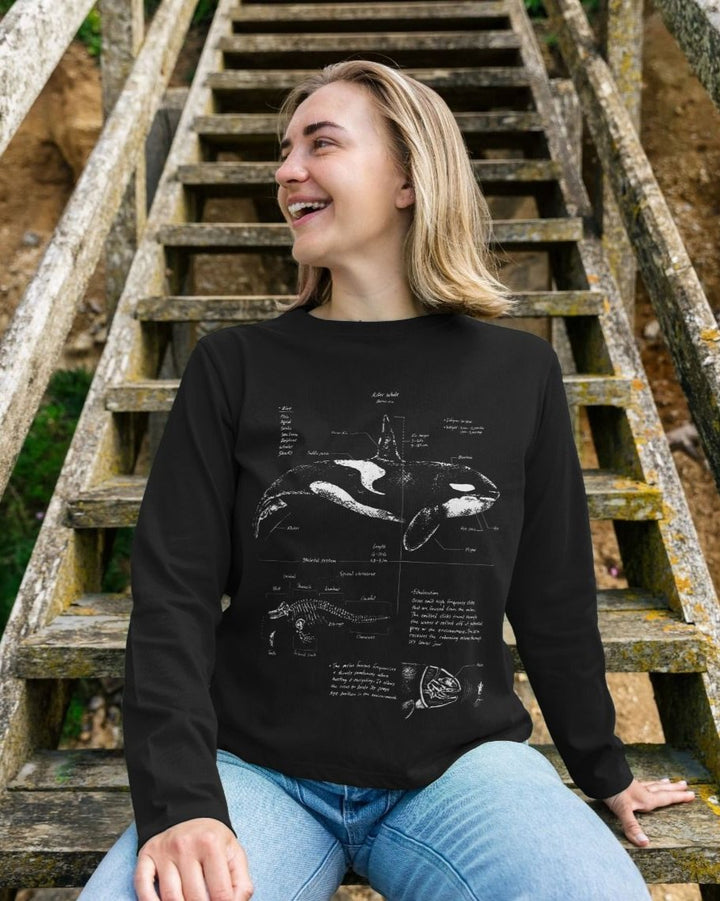 Orca Anatomy Heavyweight Long Sleeve T-shirt